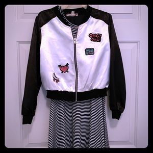 Girls-Black and Withe Dress w/jacket